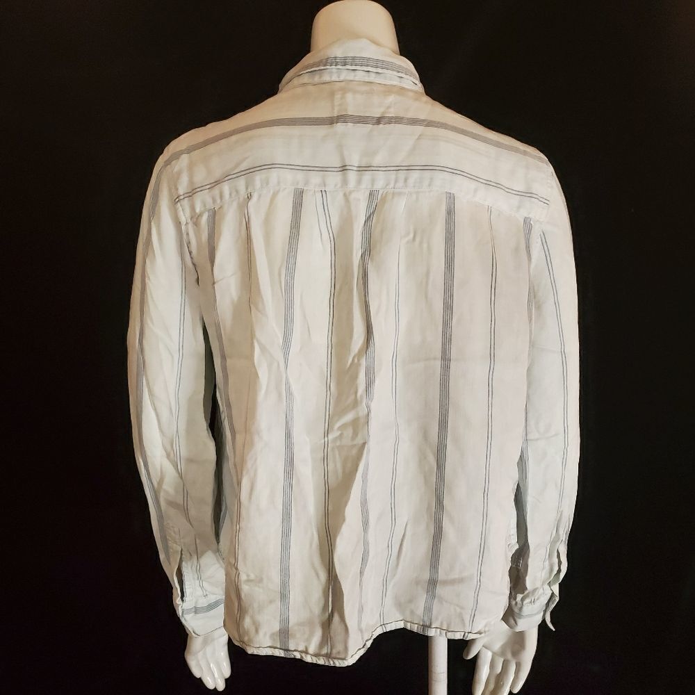Rails White & Blue Striped Button Down Shirt (S) - image 6